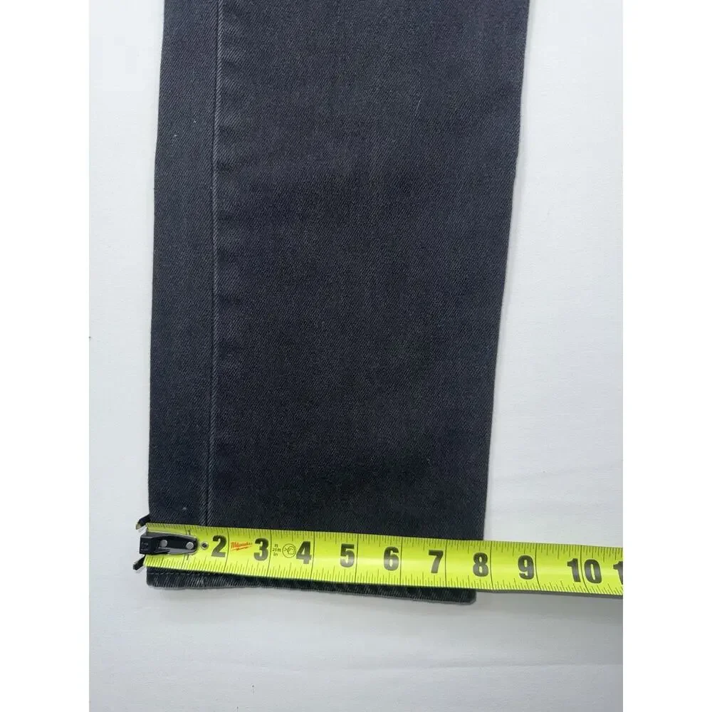 LEVIS 501 Original Fit Straight Leg Button Fly Mens Cotton Jeans Black 33x34